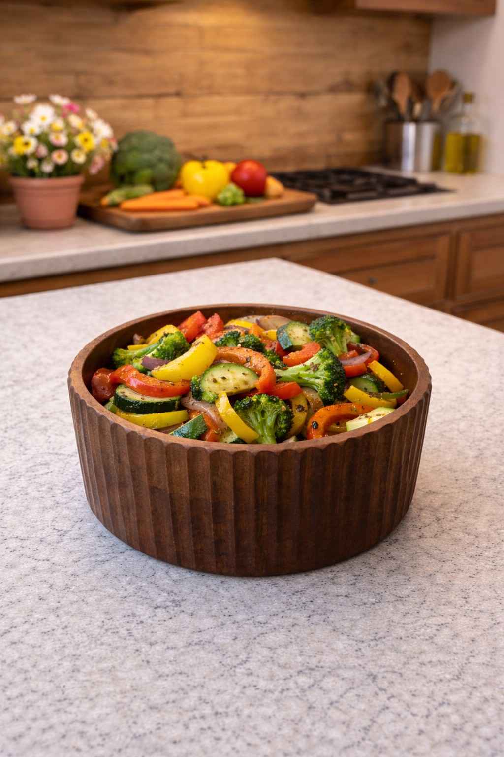 Wooden Serving bowl - Without lid for snack, fruits