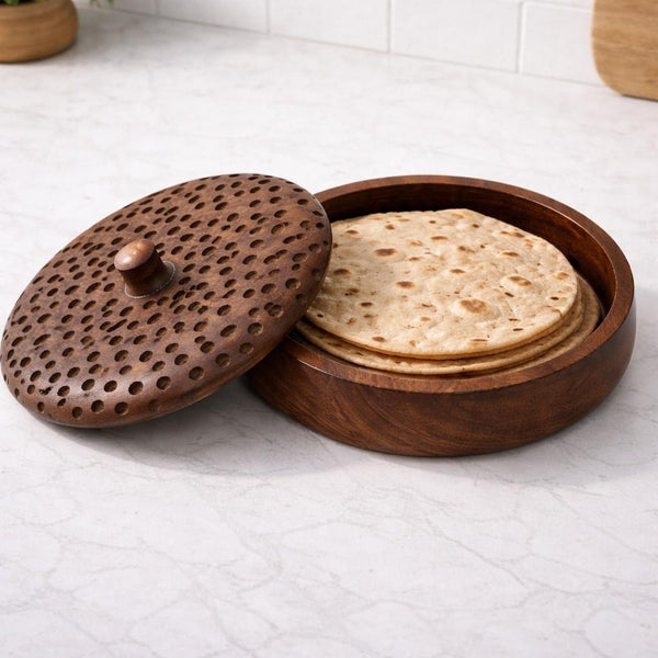 Chapati Making Rectangular Box Wooden Chapati Box – Kalasians
