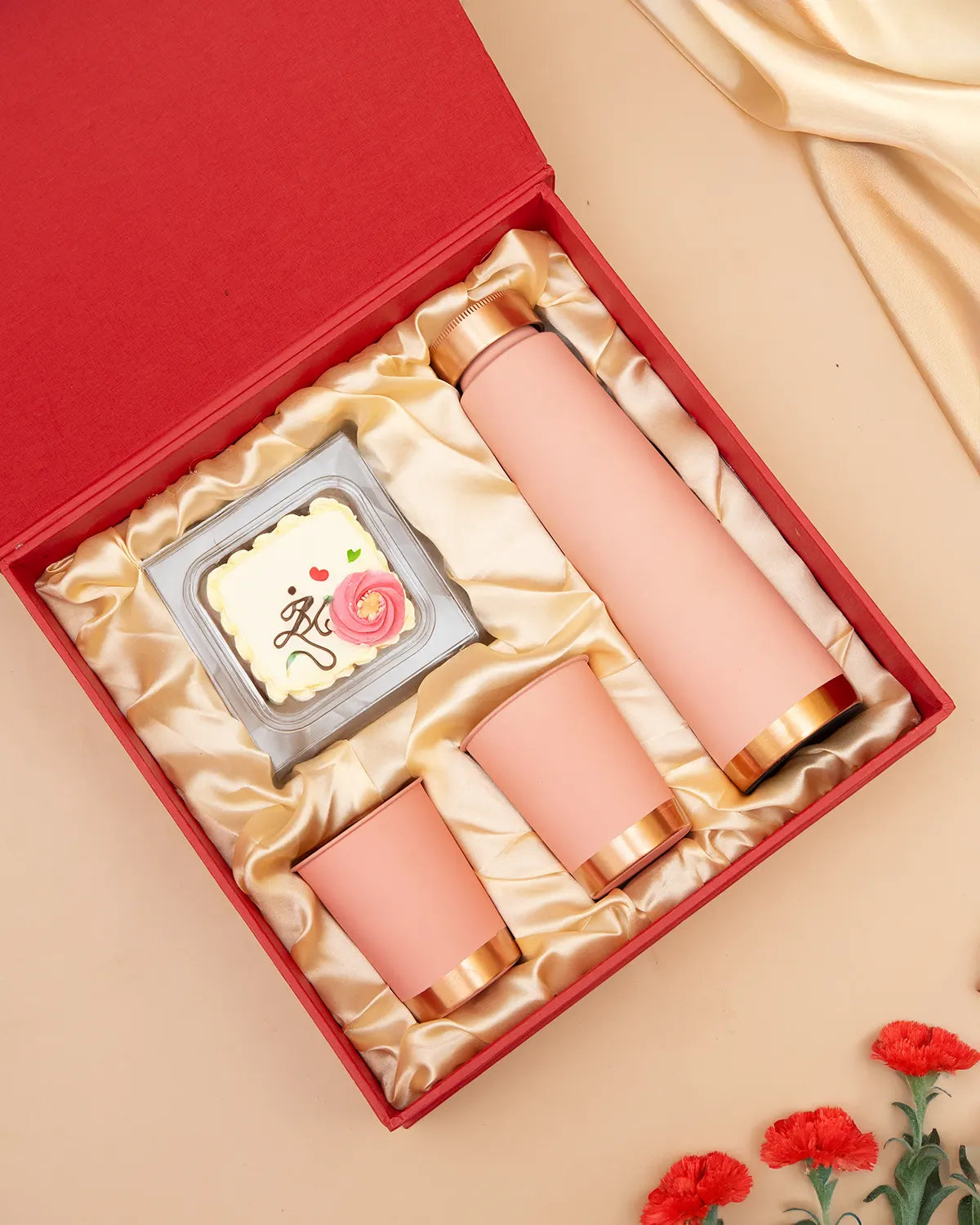 Copper Bottle with Glasses