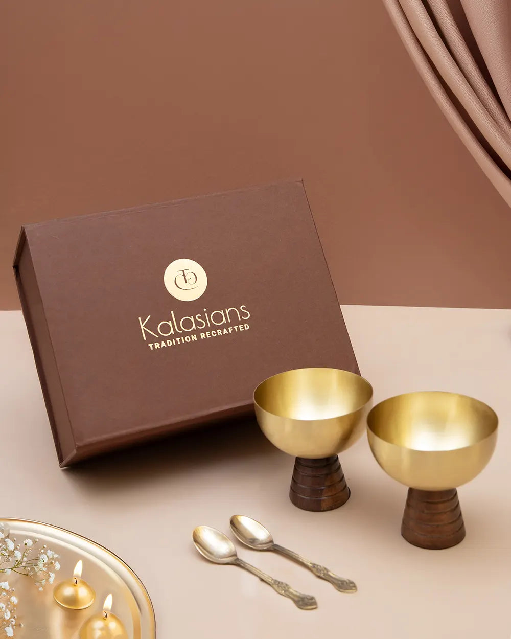 Brass Dessert Cups – Scratch-Resistant, Sturdy Build