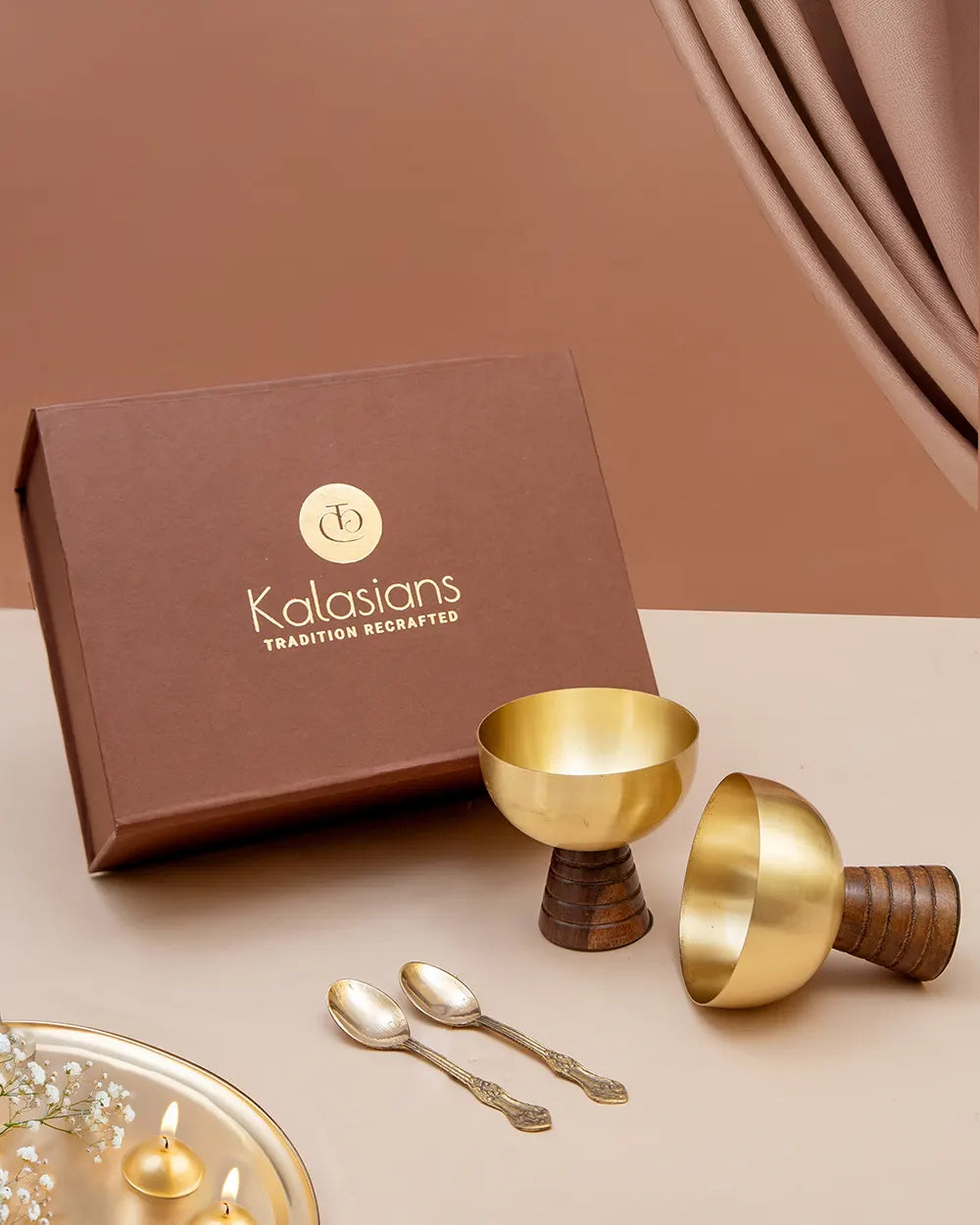 Brass Dessert Cups – Scratch-Resistant, Sturdy Build