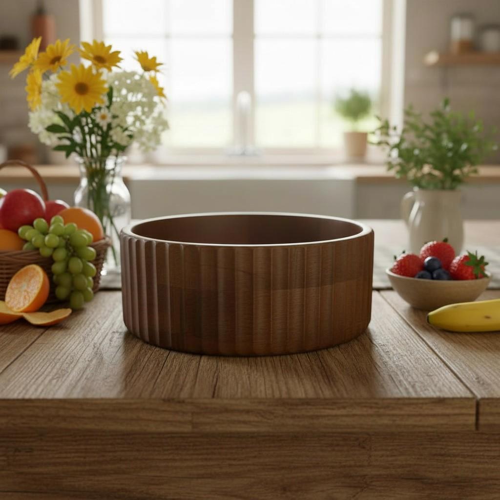 Wooden Serving bowl - Without lid for snack, fruits