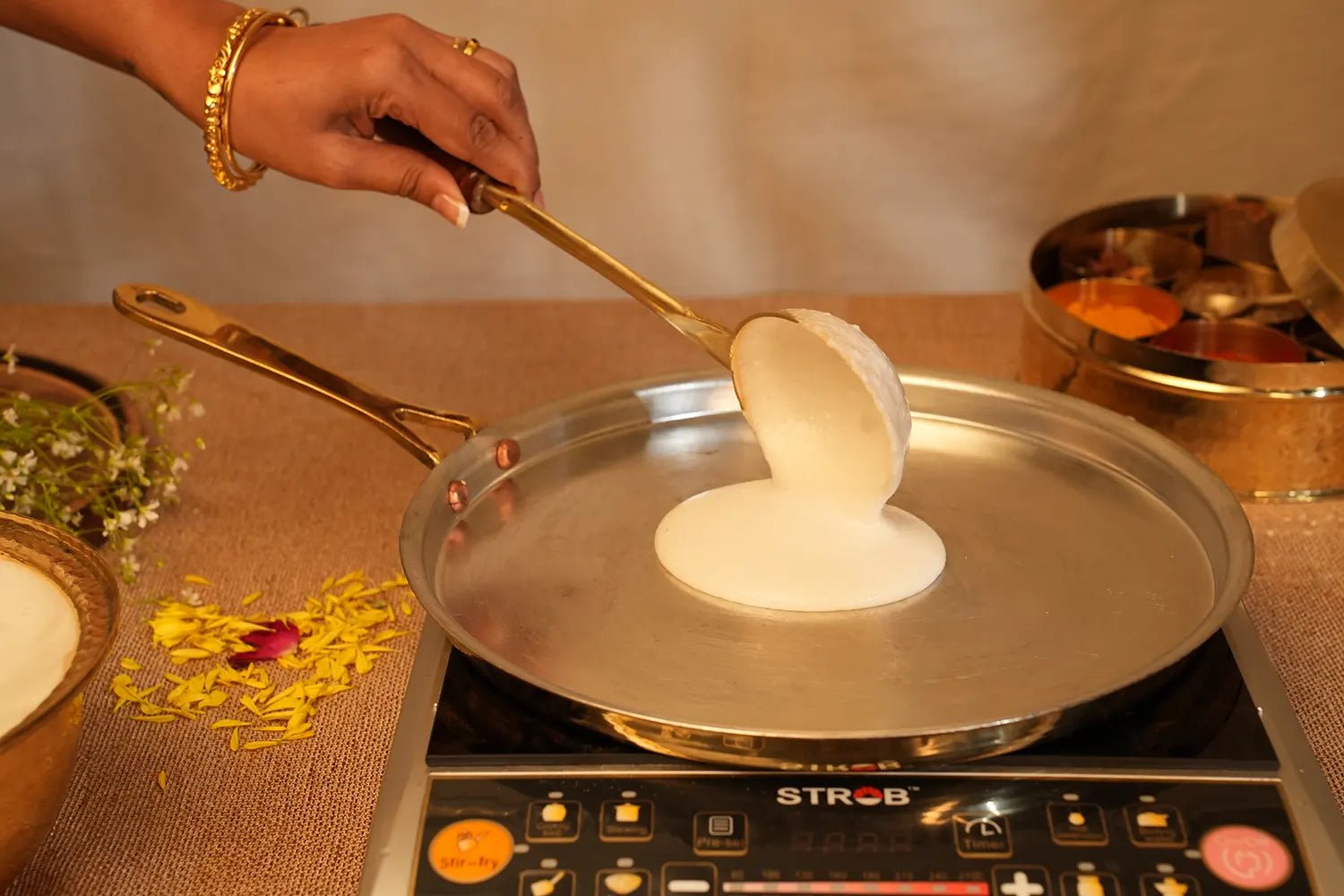 Brass Dosa Tawa - Naturally Non Stick, Teflon Free - Kalasians