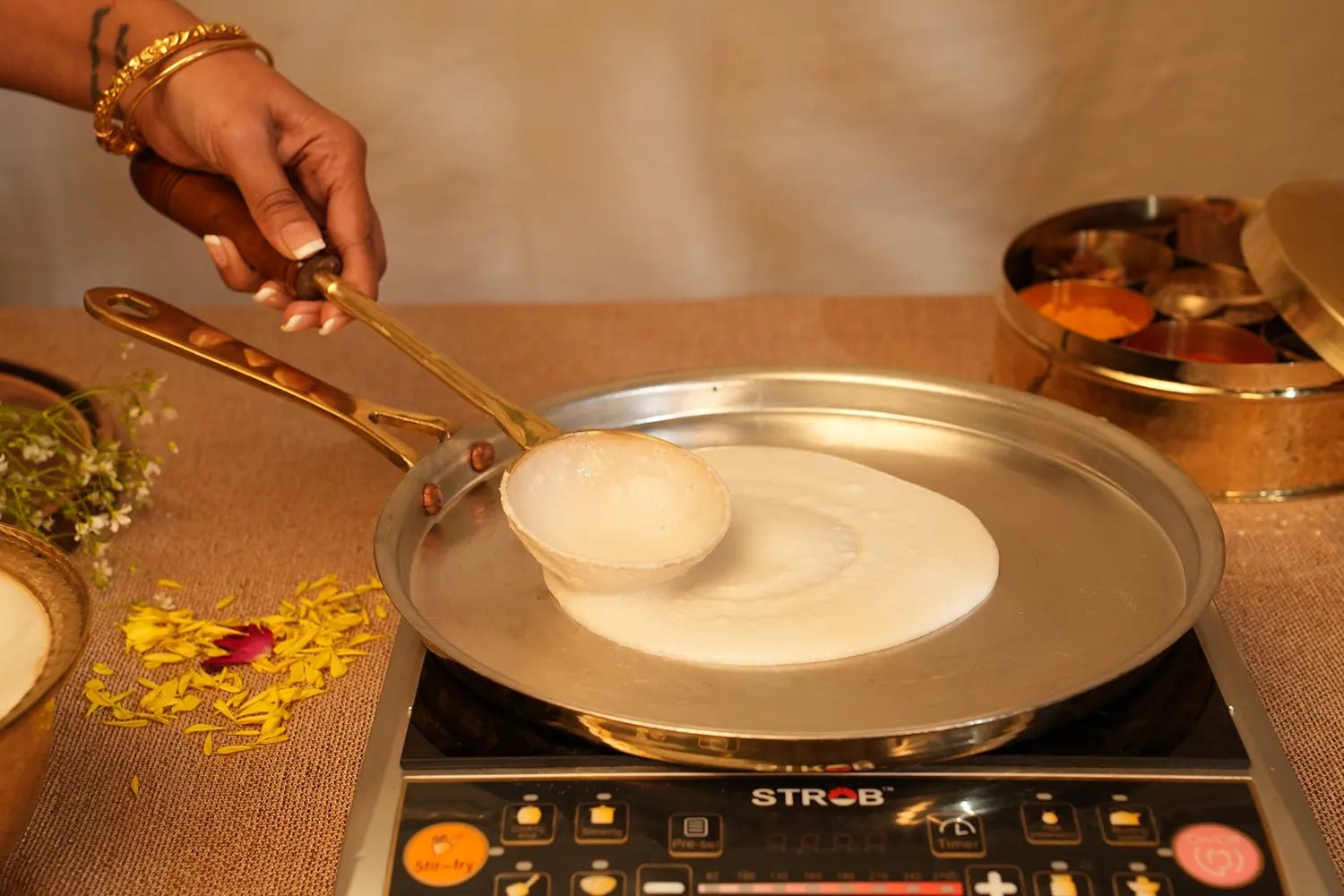 Brass Dosa Tawa - Naturally Non Stick, Teflon Free - Kalasians