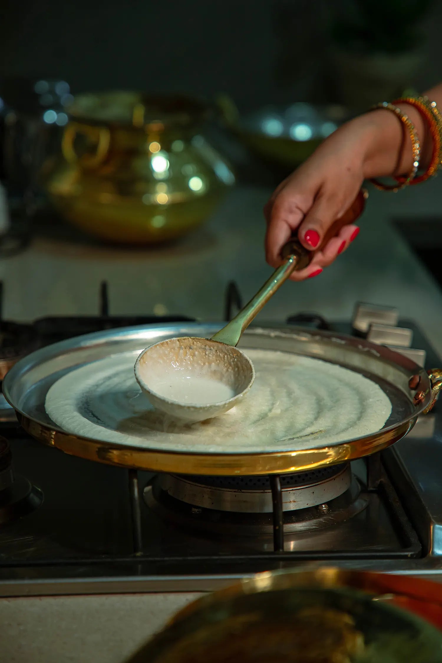 Brass Dosa Tawa - Naturally Non Stick, Teflon Free - Kalasians