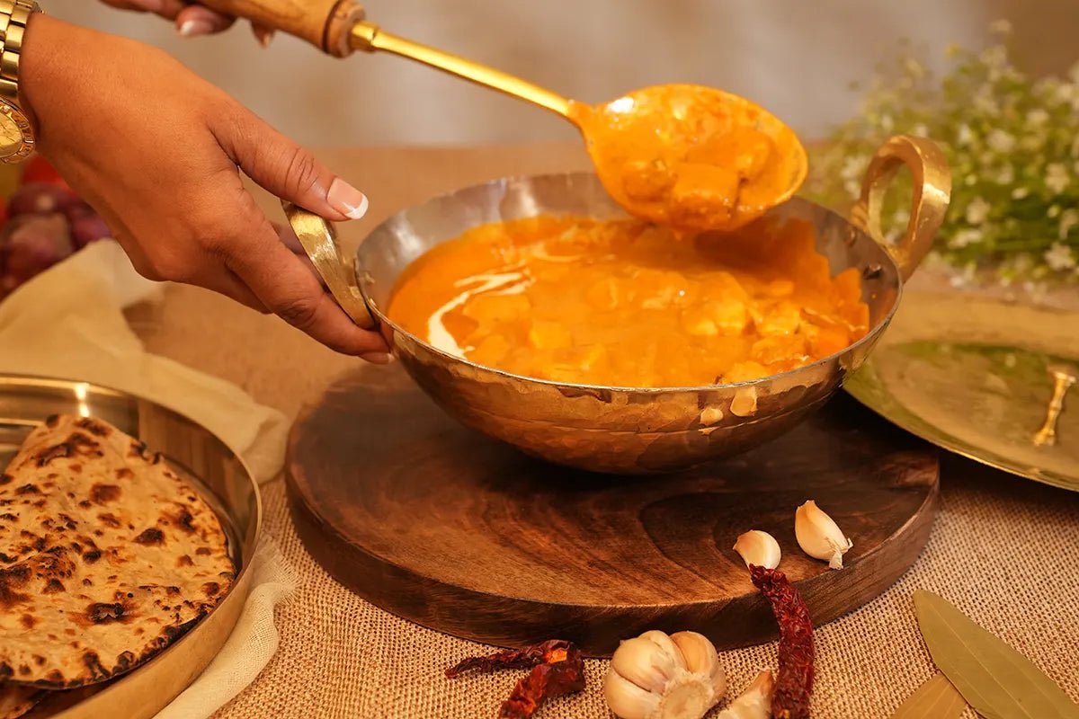 Brass Kadhai with Lid- Tin coated, Naturally Non Stick - Kalasians