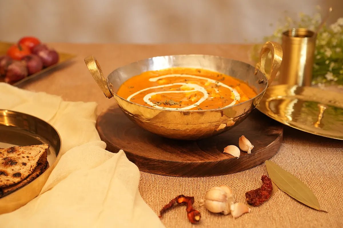 Brass Kadhai with Lid- Tin coated, Naturally Non Stick - Kalasians