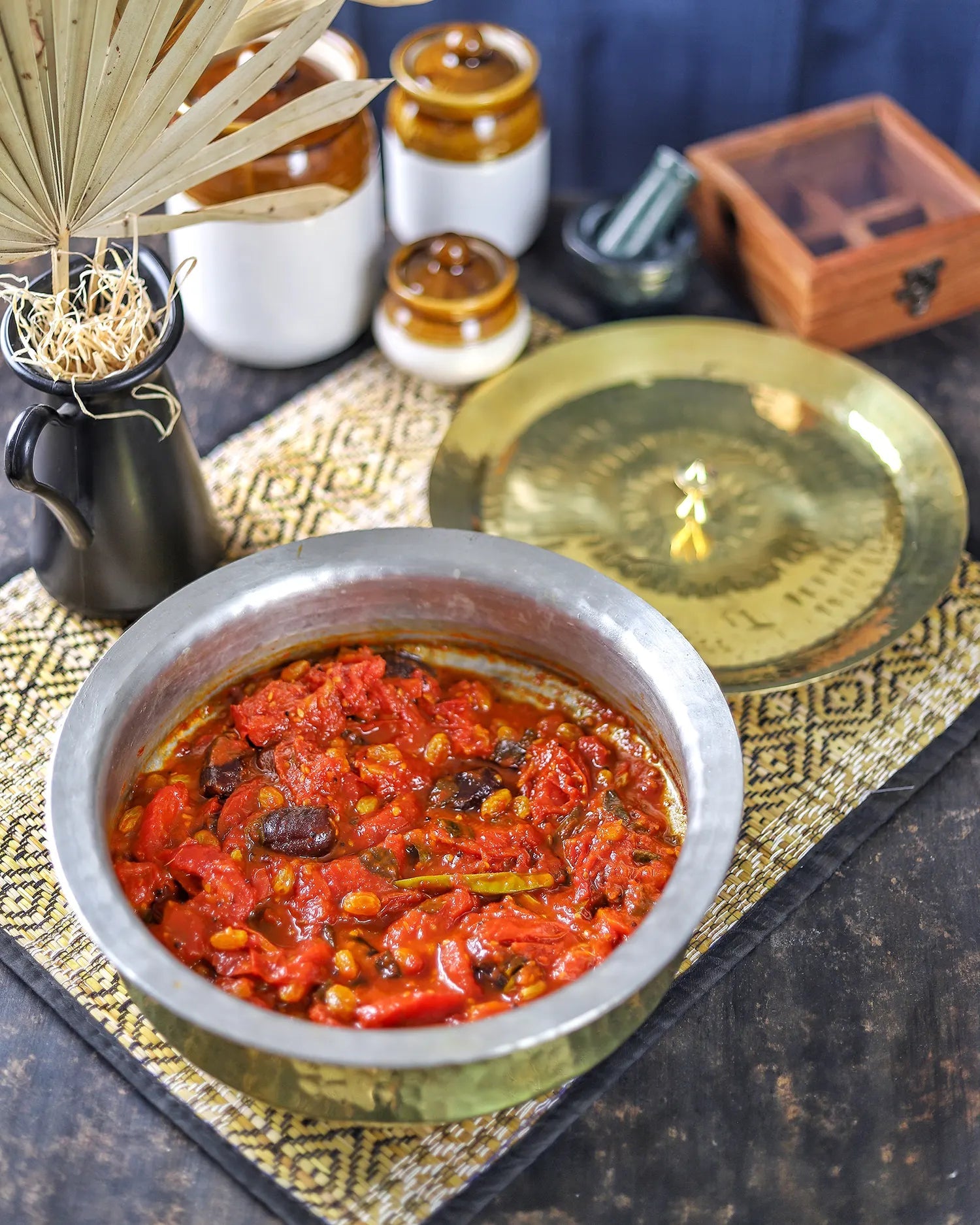 Brass Lagaan - Tin coated with Lid - Kalasians