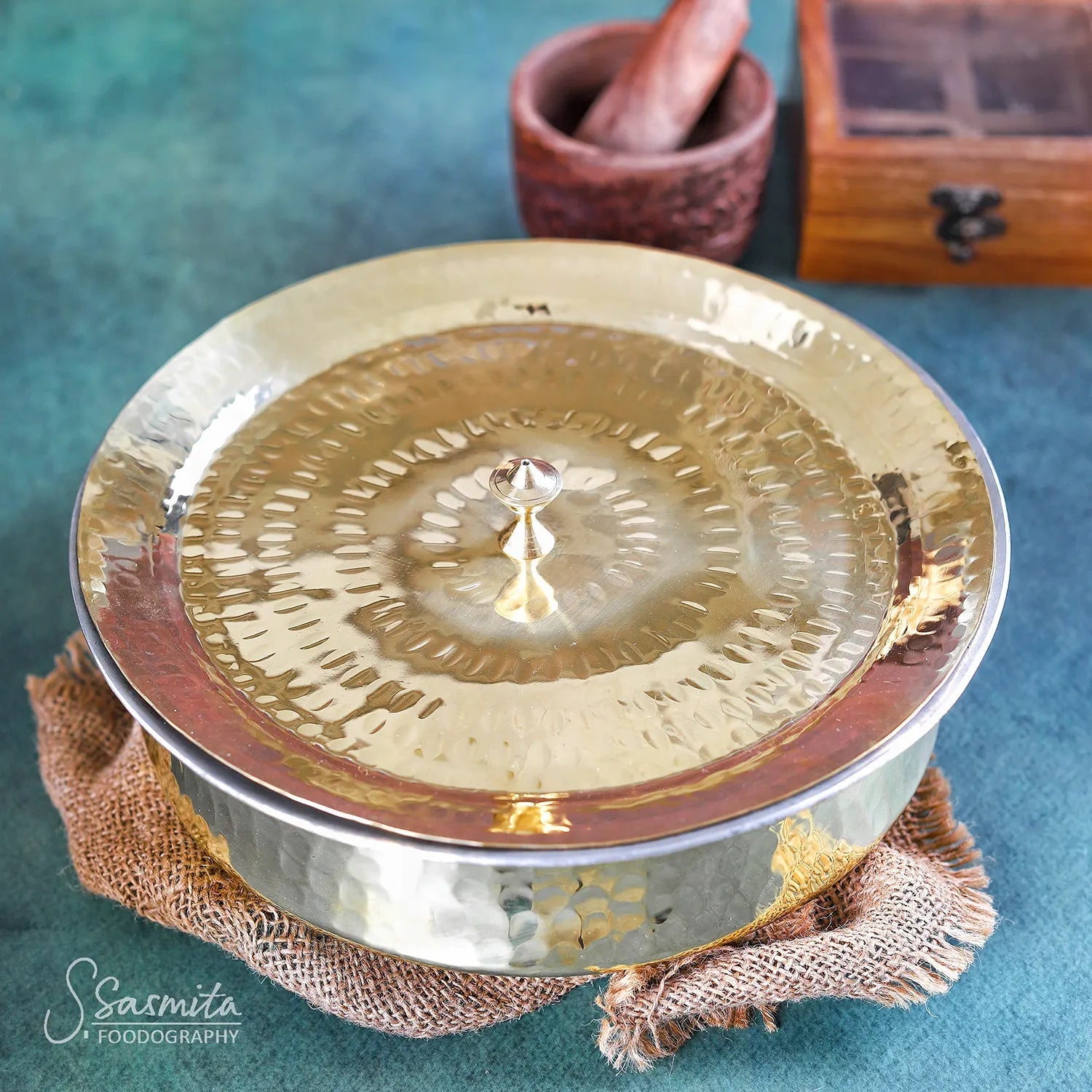 Brass Lagaan - Tin coated with Lid - Kalasians