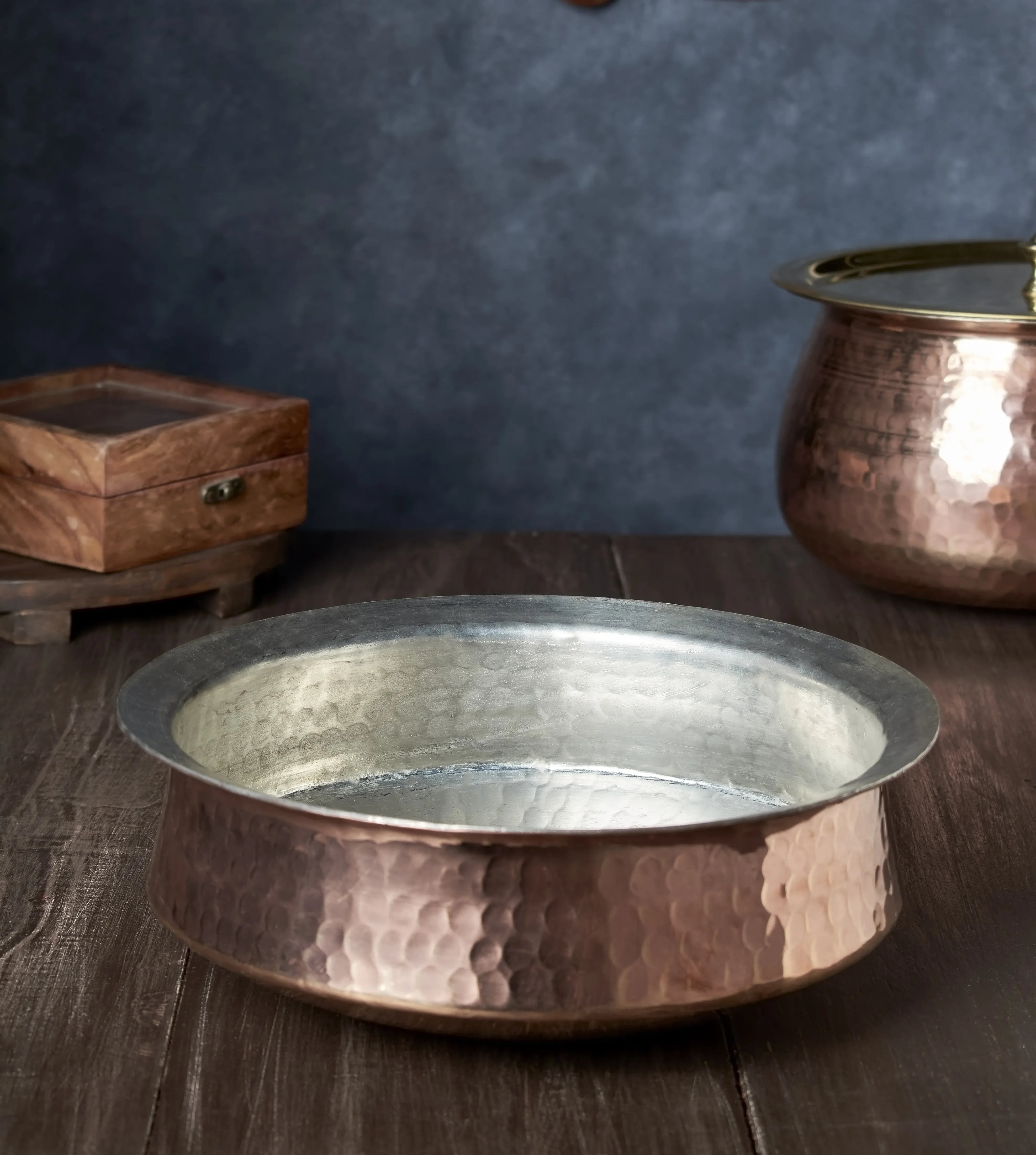 Copper Lagaan - Tin coated with Lid