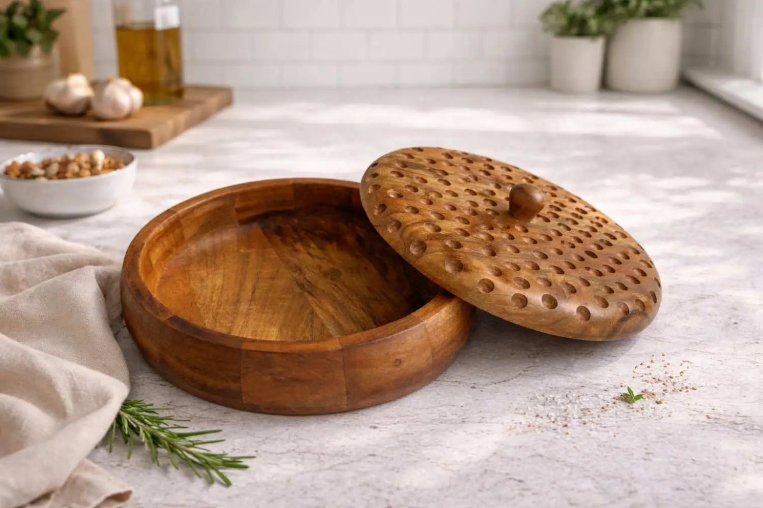 Wooden Chapati Box