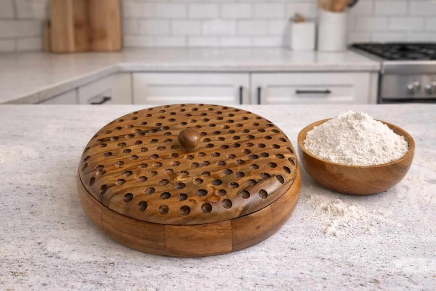Wooden Chapati Box