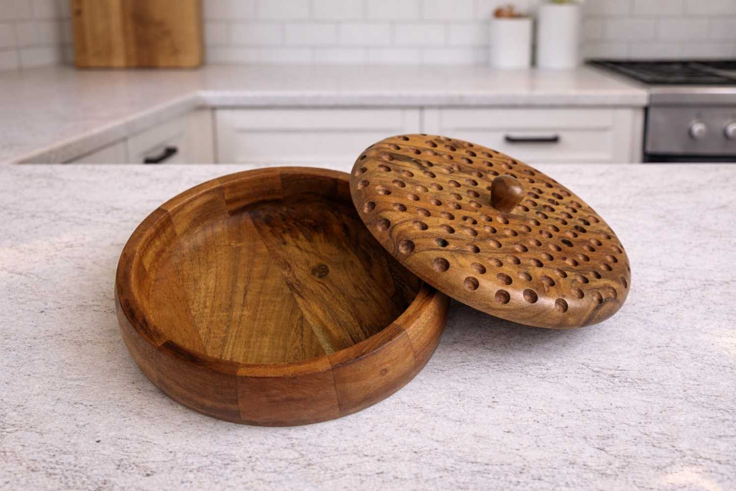 Wooden Chapati Box