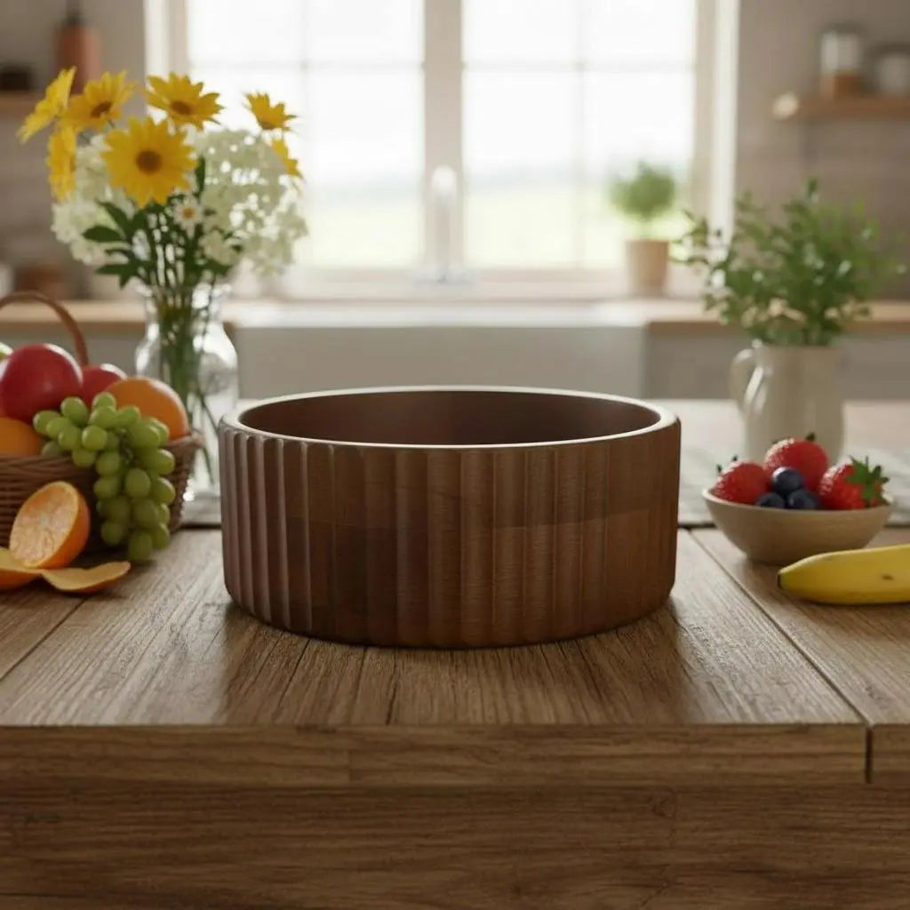 Wooden Serving bowl - Without lid for snack, fruits